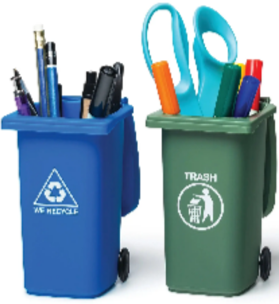 Picture of Mini Trash Can & Recycle Can Desk Set 22