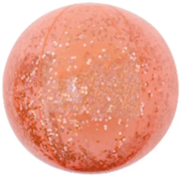 Picture of Sunnylife Inflatable Beach Ball Glitter - Neon Coral