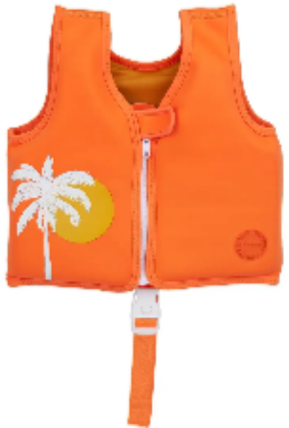 Picture of Sunnylife  Lifesaver Vest 1-2 Desert Palms - Neon Pomelo